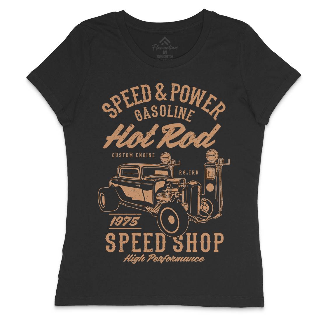 Speed Power Womens Crew Neck T-Shirt Cars A760