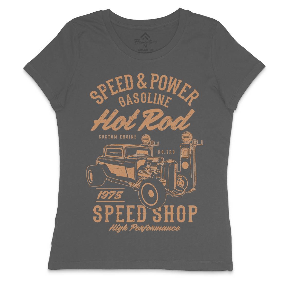 Speed Power Womens Crew Neck T-Shirt Cars A760