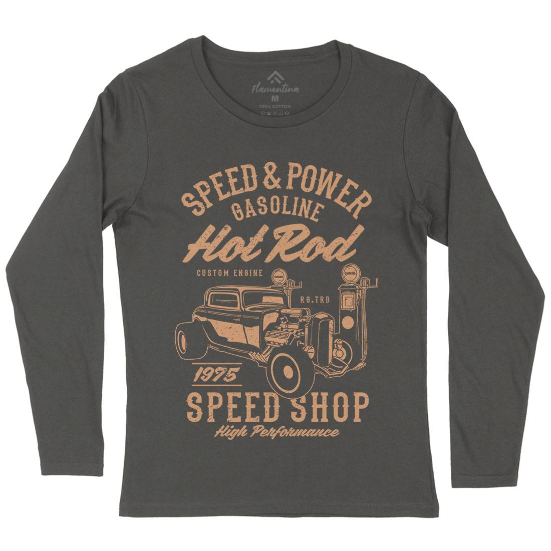 Speed Power Womens Long Sleeve T-Shirt Cars A760