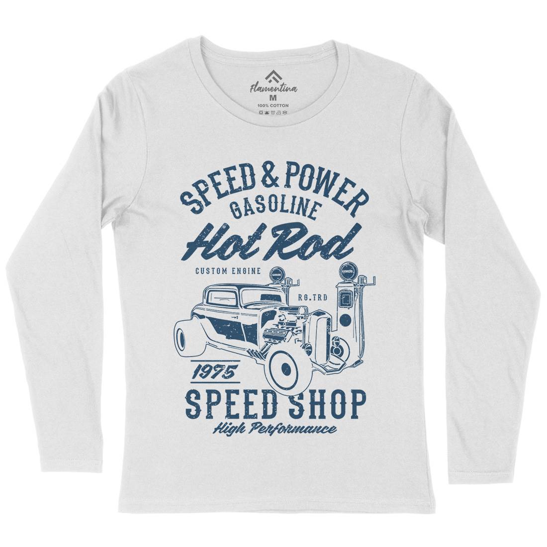 Speed Power Womens Long Sleeve T-Shirt Cars A760