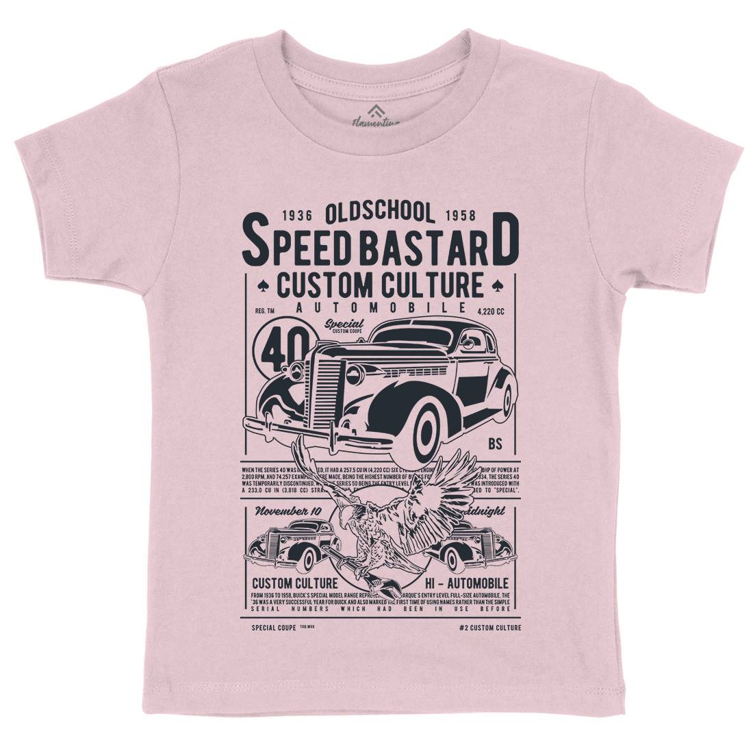 Speed Bastard Kids Organic Crew Neck T-Shirt Motorcycles A761