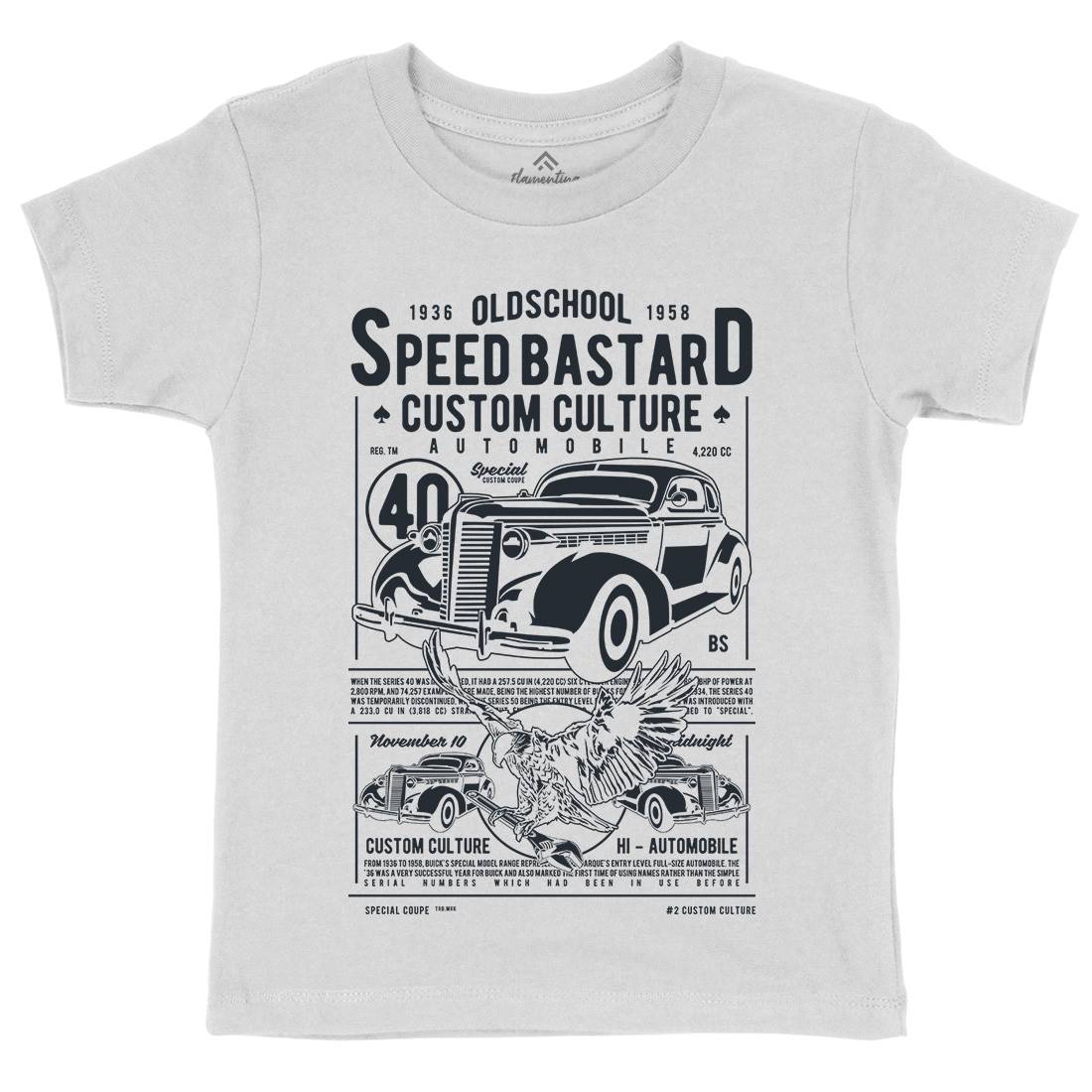 Speed Bastard Kids Organic Crew Neck T-Shirt Motorcycles A761