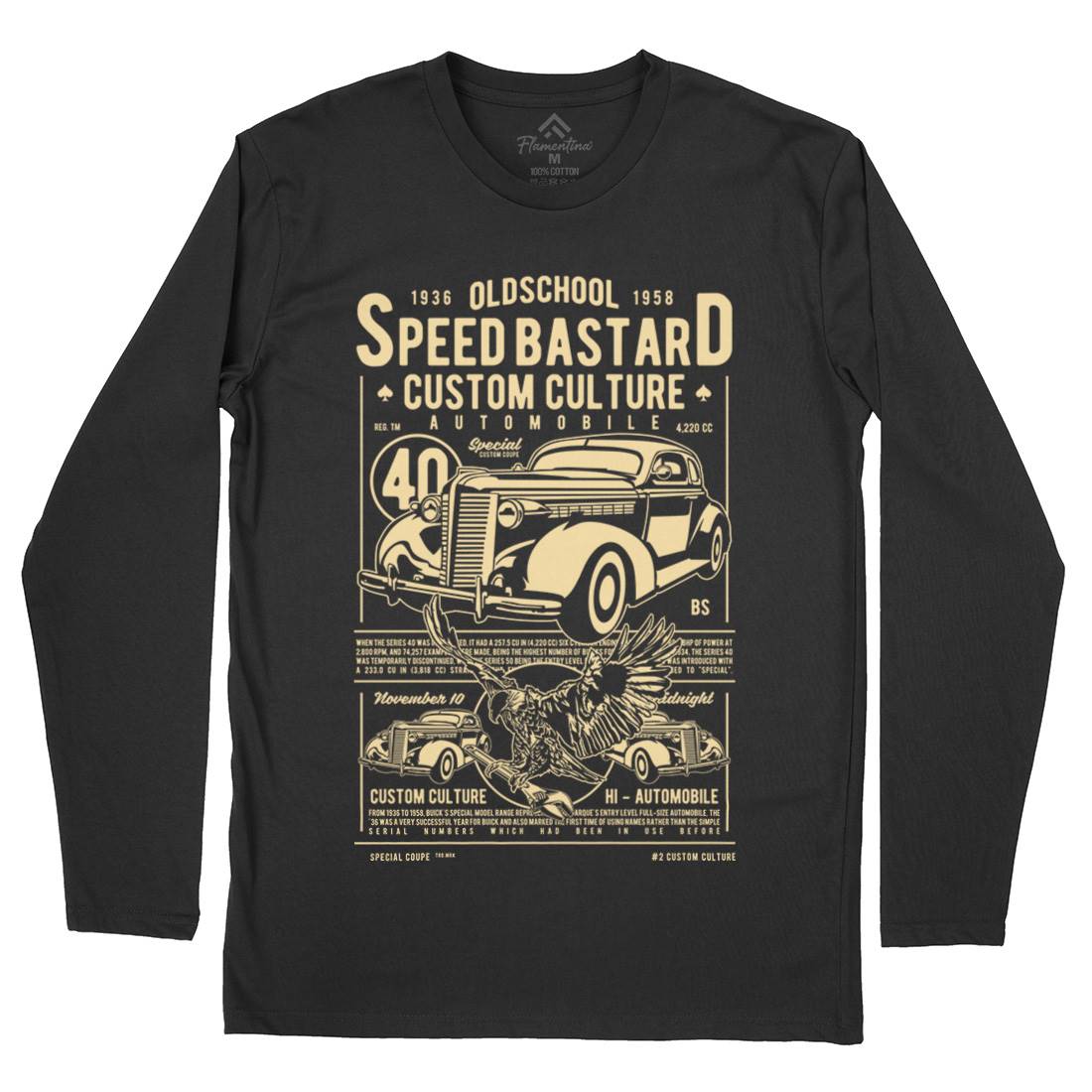 Speed Bastard Mens Long Sleeve T-Shirt Motorcycles A761