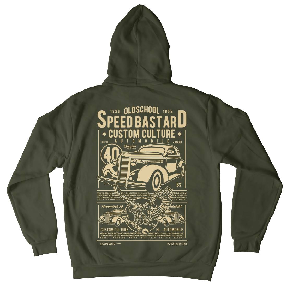 Speed Bastard Kids Crew Neck Hoodie Motorcycles A761