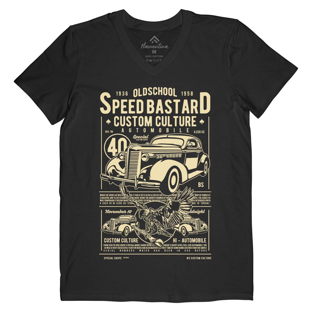 Speed Bastard Mens V-Neck T-Shirt Motorcycles A761