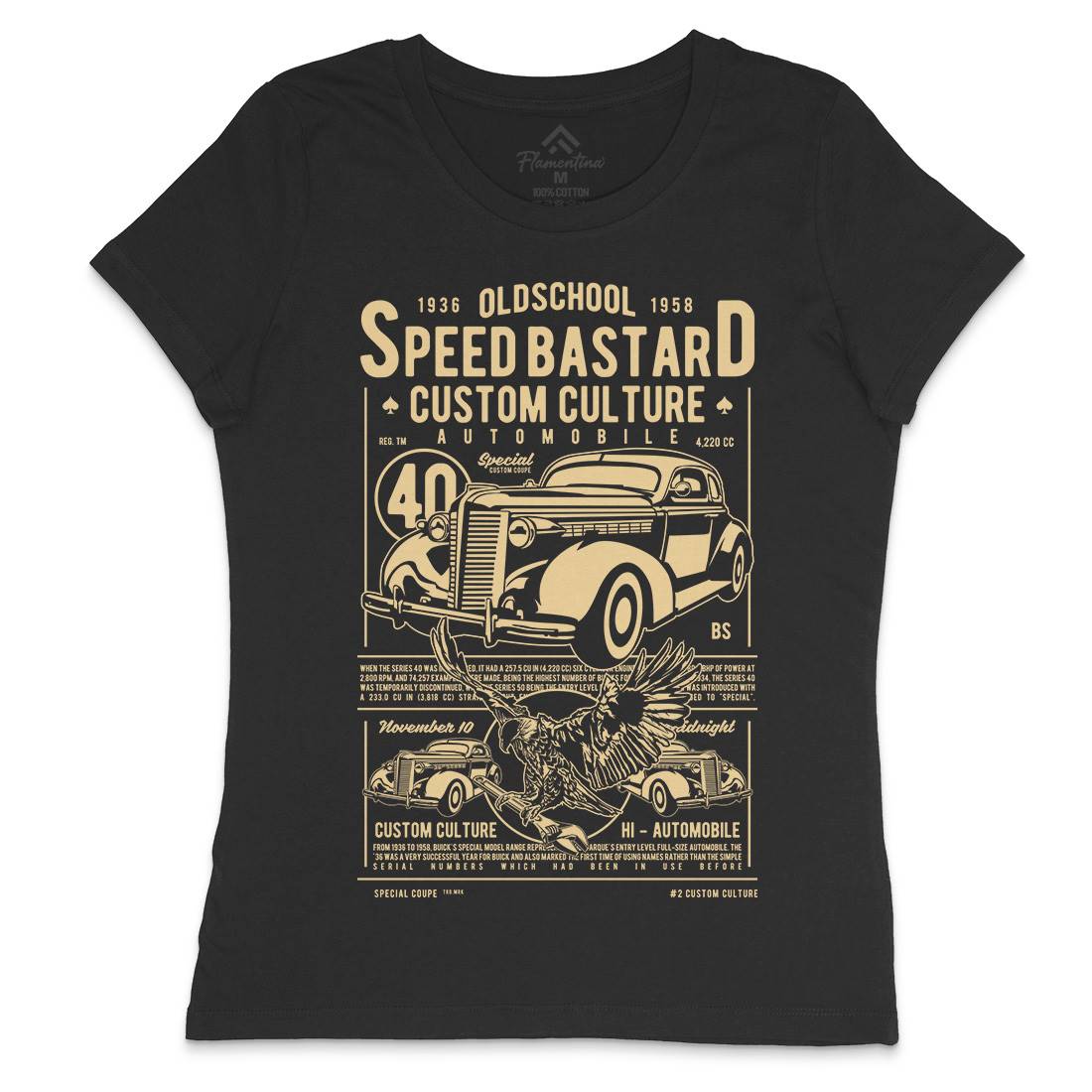 Speed Bastard Womens Crew Neck T-Shirt Motorcycles A761