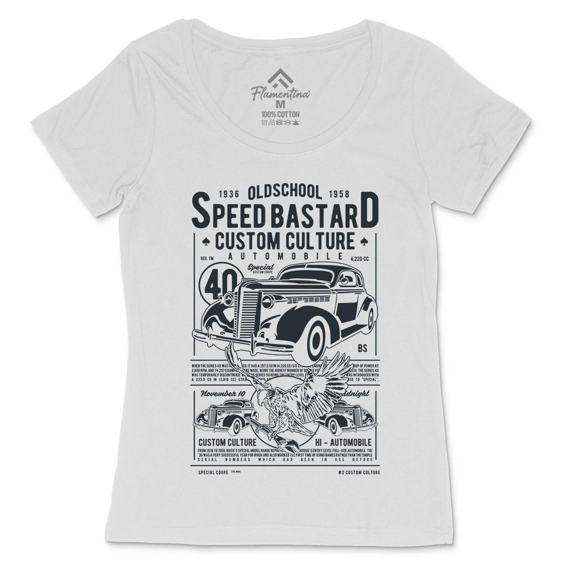 Speed Bastard Womens Scoop Neck T-Shirt Motorcycles A761