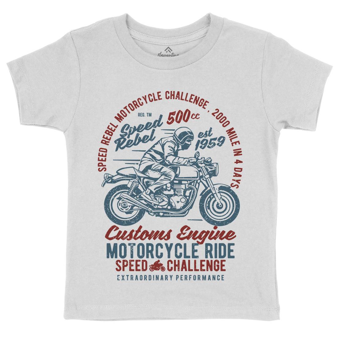 Speed Rebel Kids Crew Neck T-Shirt Motorcycles A762