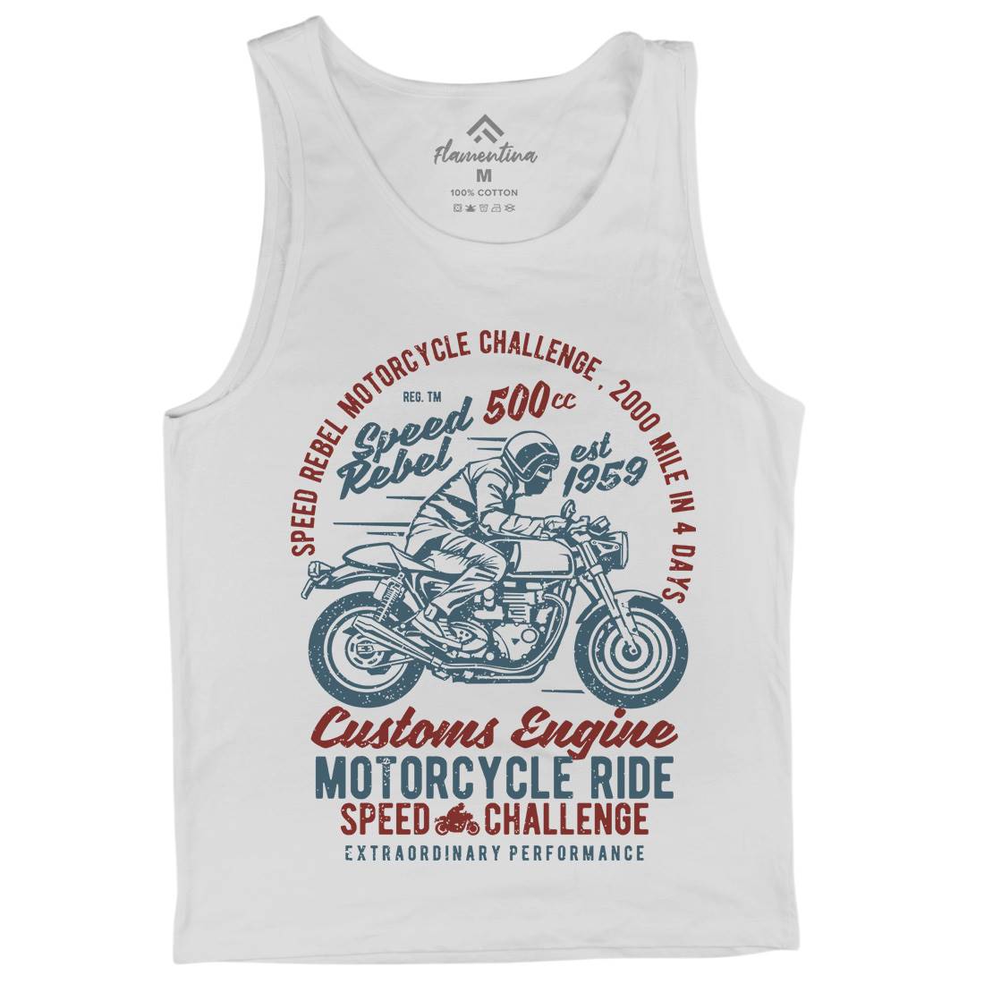 Speed Rebel Mens Tank Top Vest Motorcycles A762