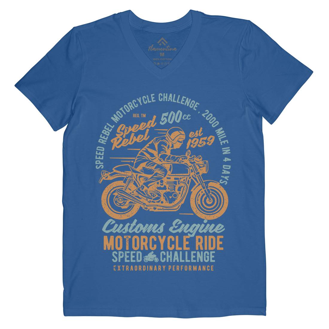 Speed Rebel Mens V-Neck T-Shirt Motorcycles A762