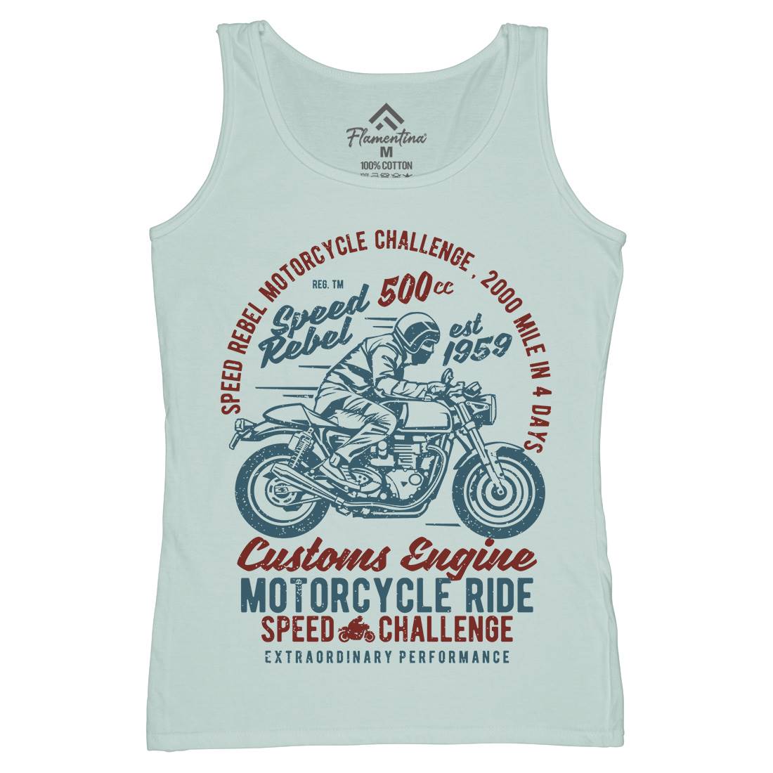Speed Rebel Womens Organic Tank Top Vest Motorcycles A762