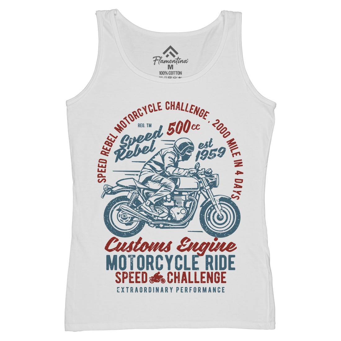 Speed Rebel Womens Organic Tank Top Vest Motorcycles A762
