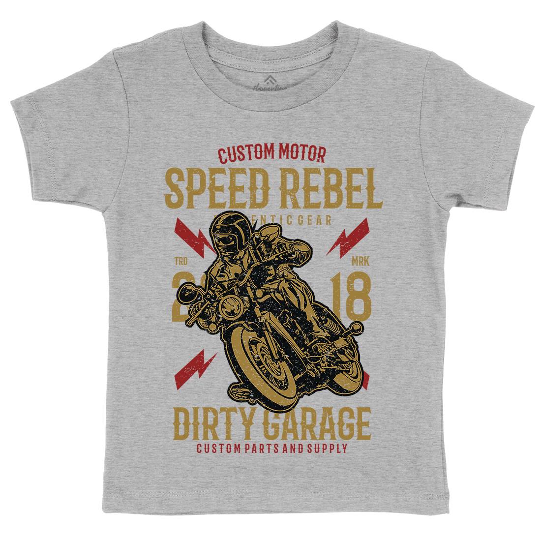 Speed Rebel Kids Crew Neck T-Shirt Motorcycles A763