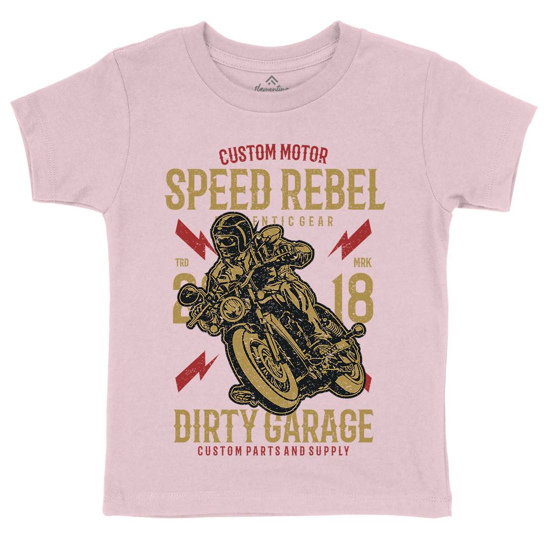 Speed Rebel Kids Crew Neck T-Shirt Motorcycles A763