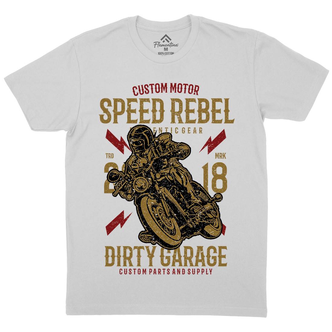 Speed Rebel Mens Crew Neck T-Shirt Motorcycles A763