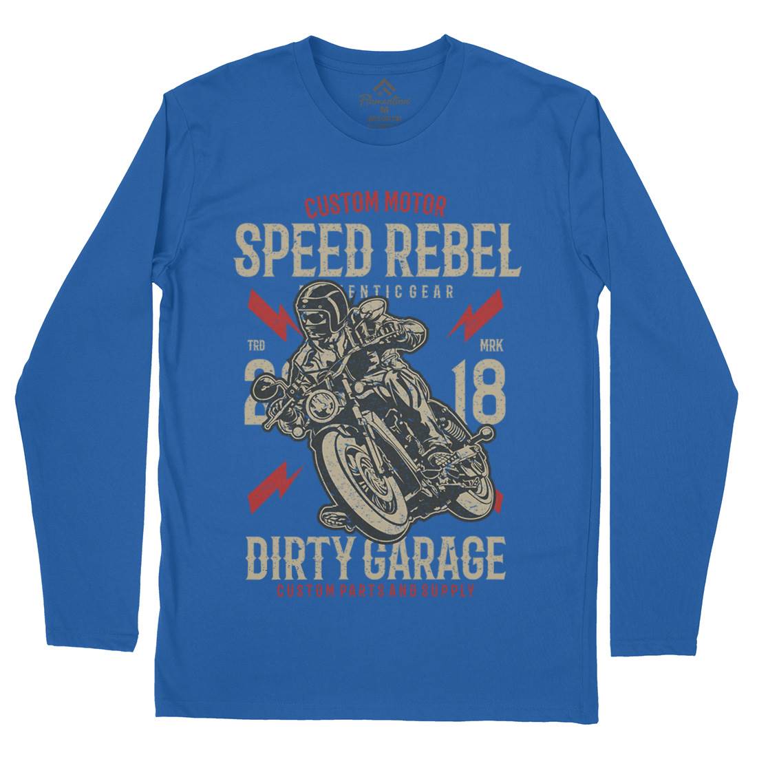 Speed Rebel Mens Long Sleeve T-Shirt Motorcycles A763