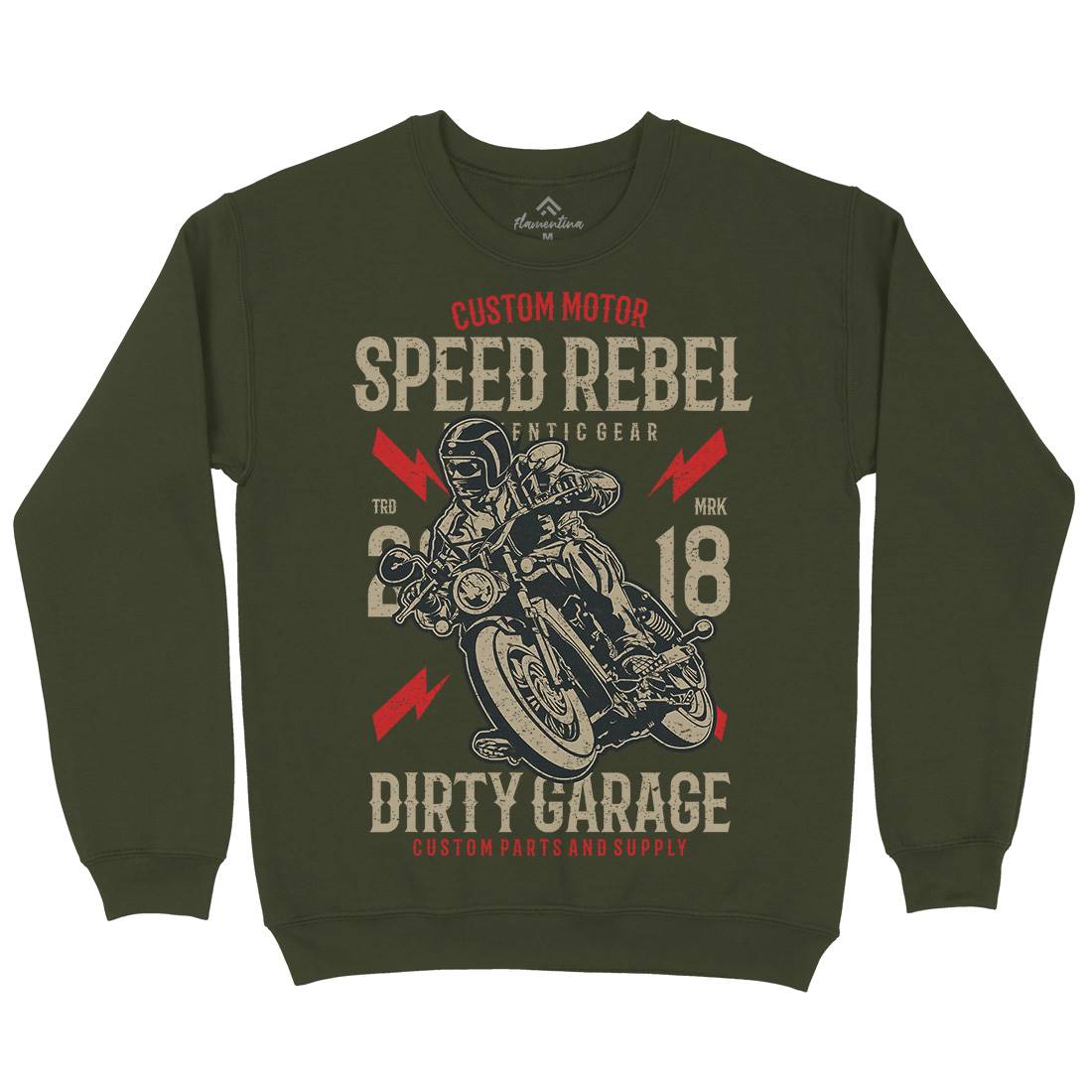 Speed Rebel Mens Crew Neck Sweatshirt Motorcycles A763