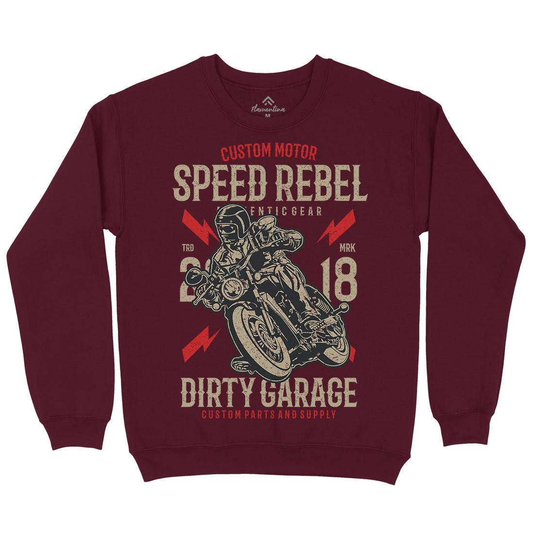 Speed Rebel Mens Crew Neck Sweatshirt Motorcycles A763