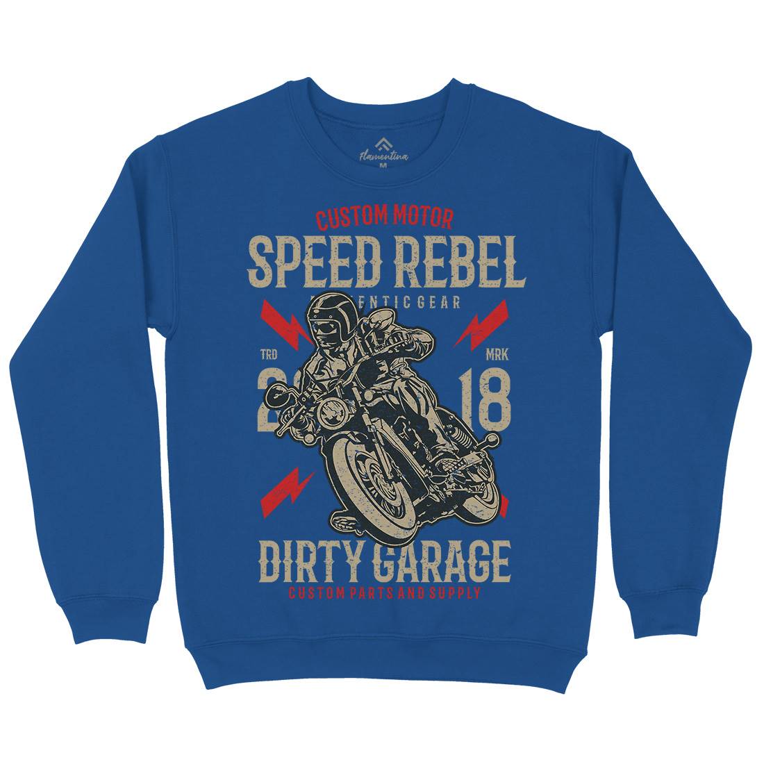 Speed Rebel Mens Crew Neck Sweatshirt Motorcycles A763