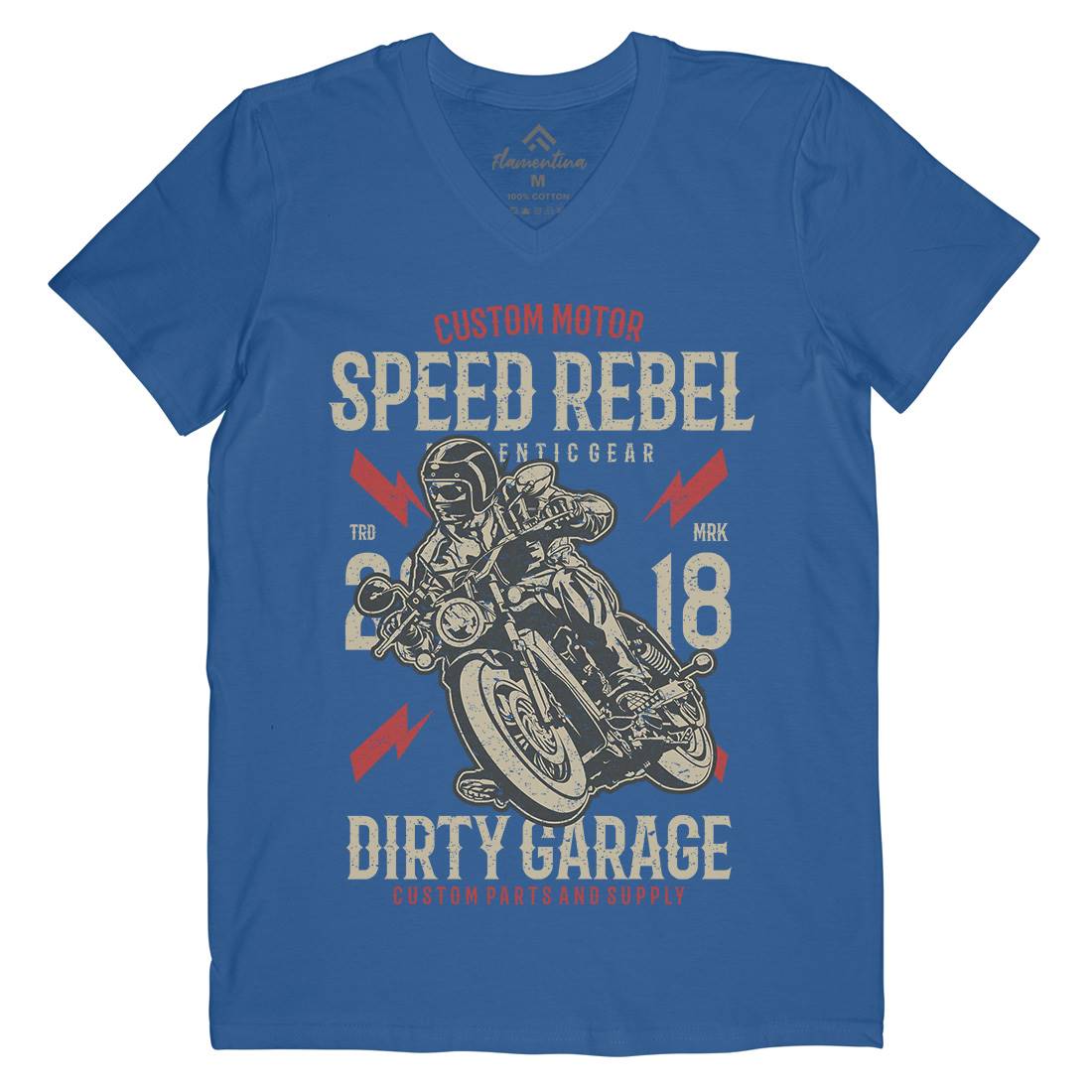 Speed Rebel Mens V-Neck T-Shirt Motorcycles A763