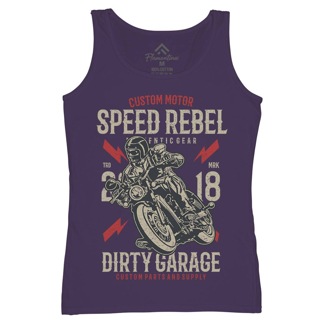 Speed Rebel Womens Organic Tank Top Vest Motorcycles A763