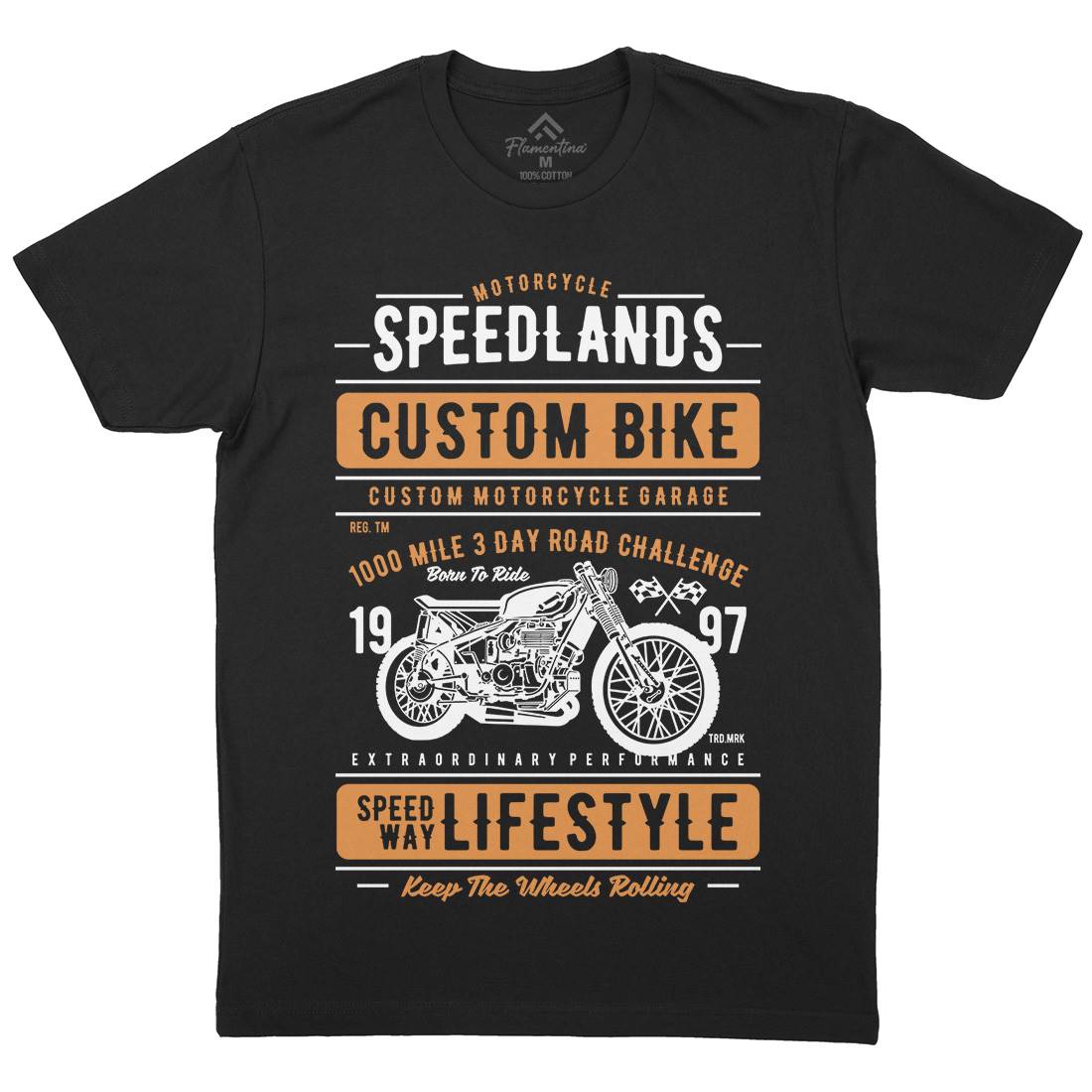 Speedlands Mens Crew Neck T-Shirt Motorcycles A764