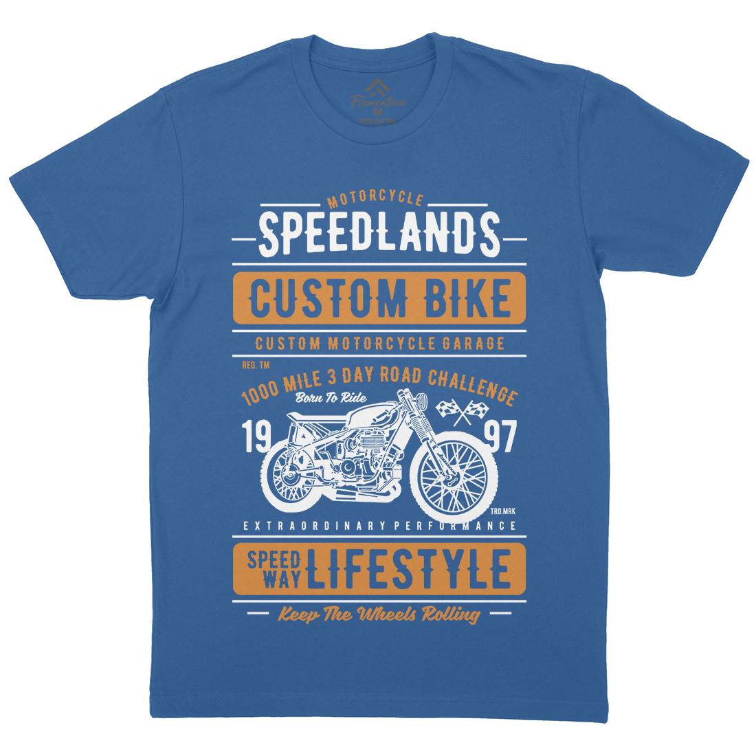 Speedlands Mens Crew Neck T-Shirt Motorcycles A764