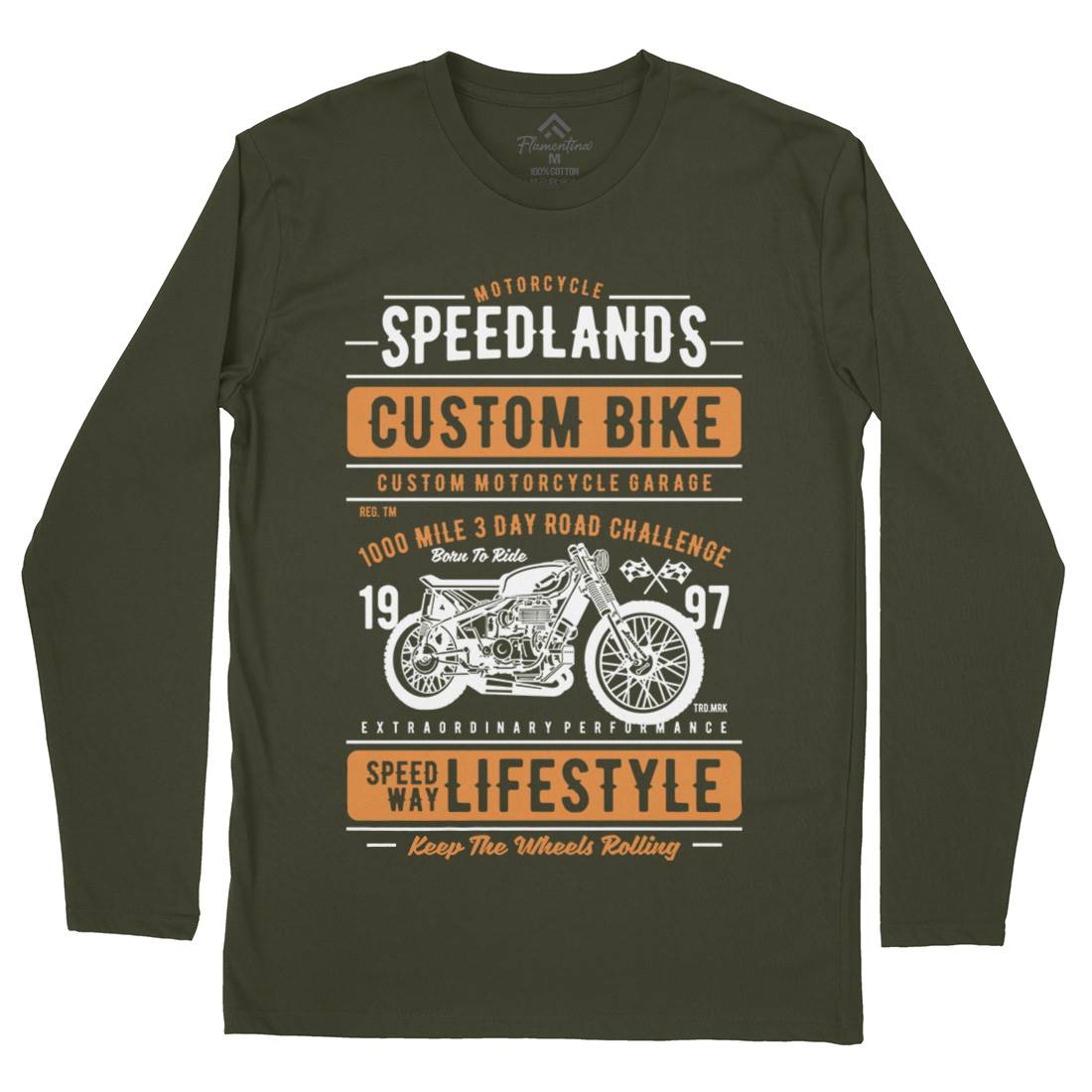 Speedlands Mens Long Sleeve T-Shirt Motorcycles A764