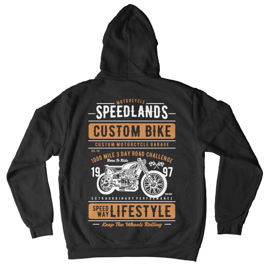 Speedlands Mens Hoodie With Pocket Motorcycles A764