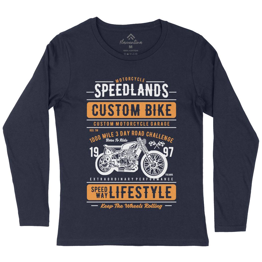 Speedlands Womens Long Sleeve T-Shirt Motorcycles A764