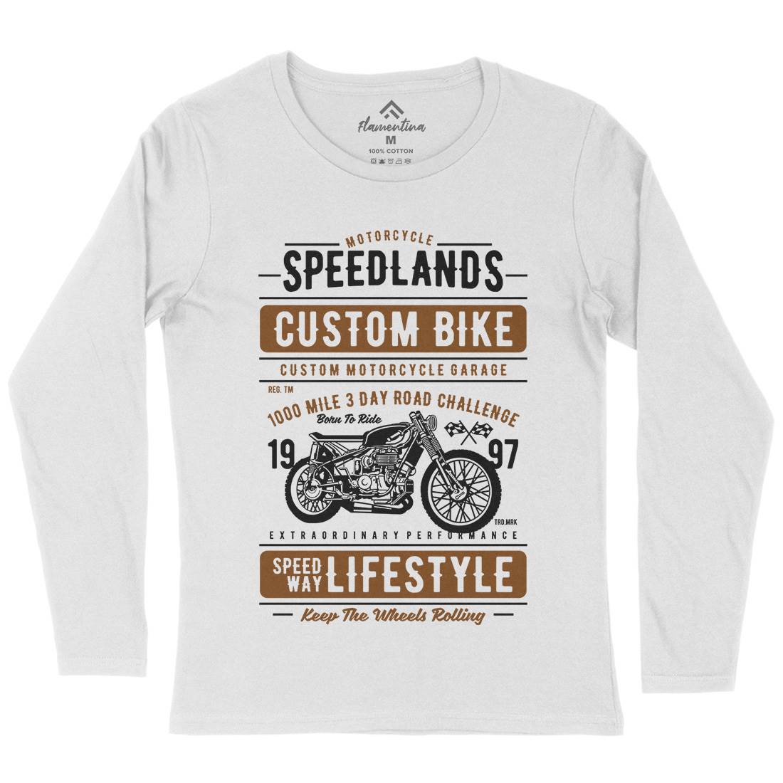 Speedlands Womens Long Sleeve T-Shirt Motorcycles A764