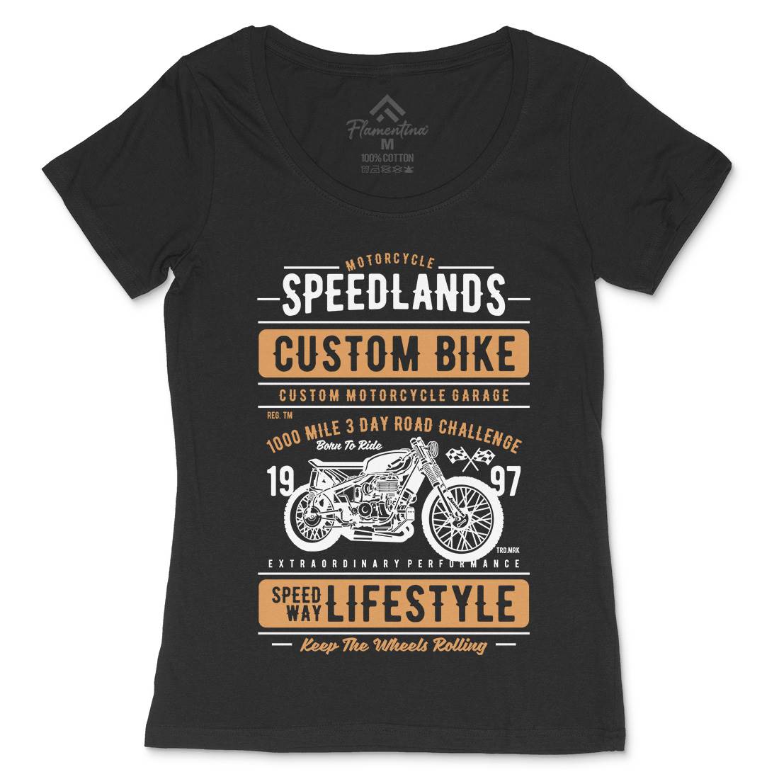 Speedlands Womens Scoop Neck T-Shirt Motorcycles A764