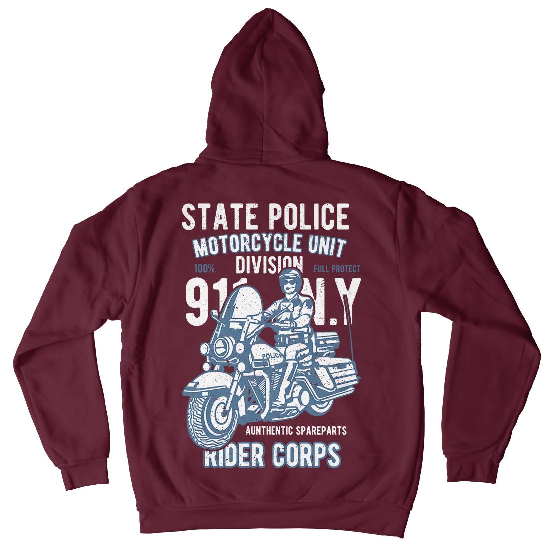 State Police Mens Hoodie With Pocket Army A765