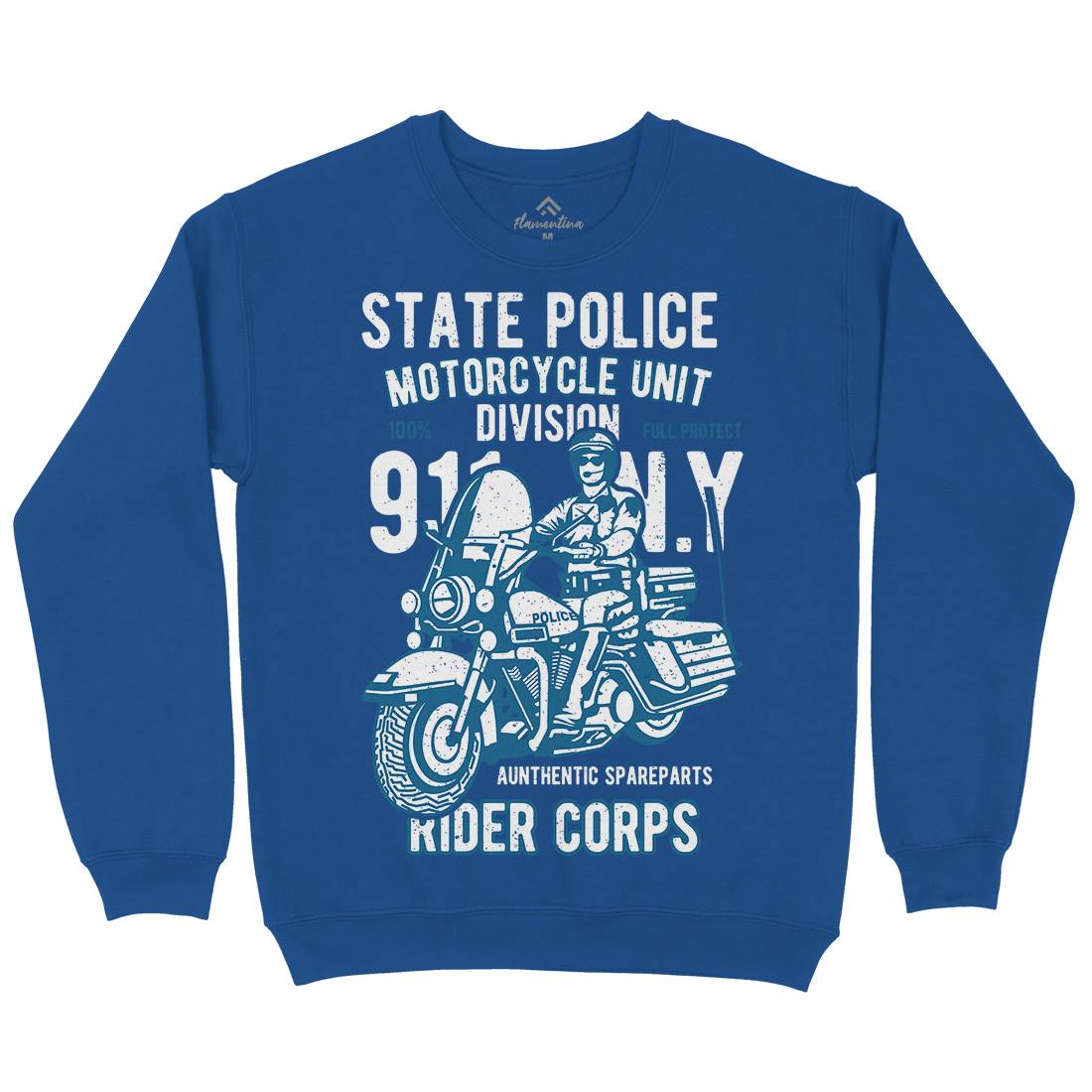 State Police Mens Crew Neck Sweatshirt Army A765