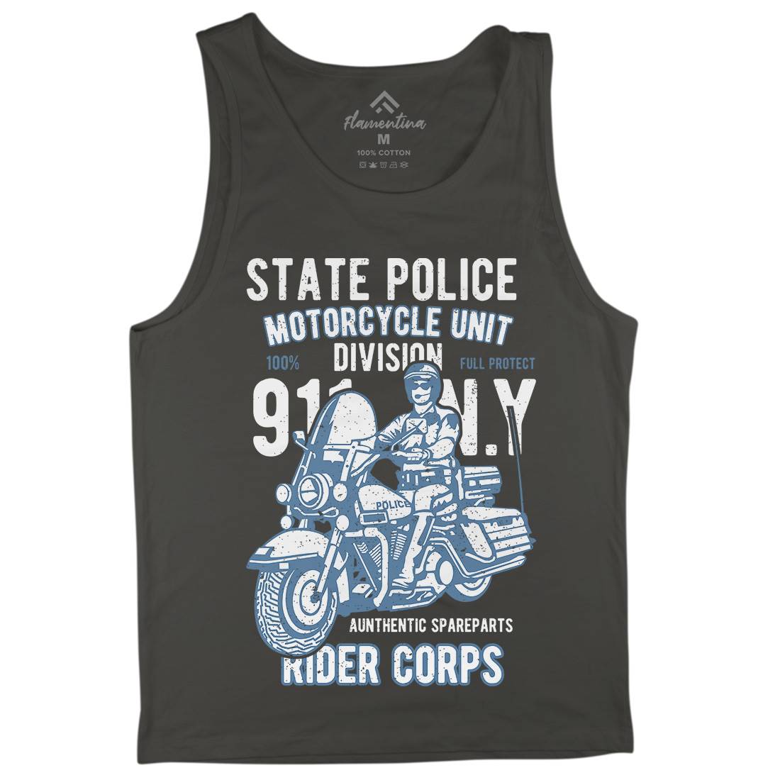 State Police Mens Tank Top Vest Army A765
