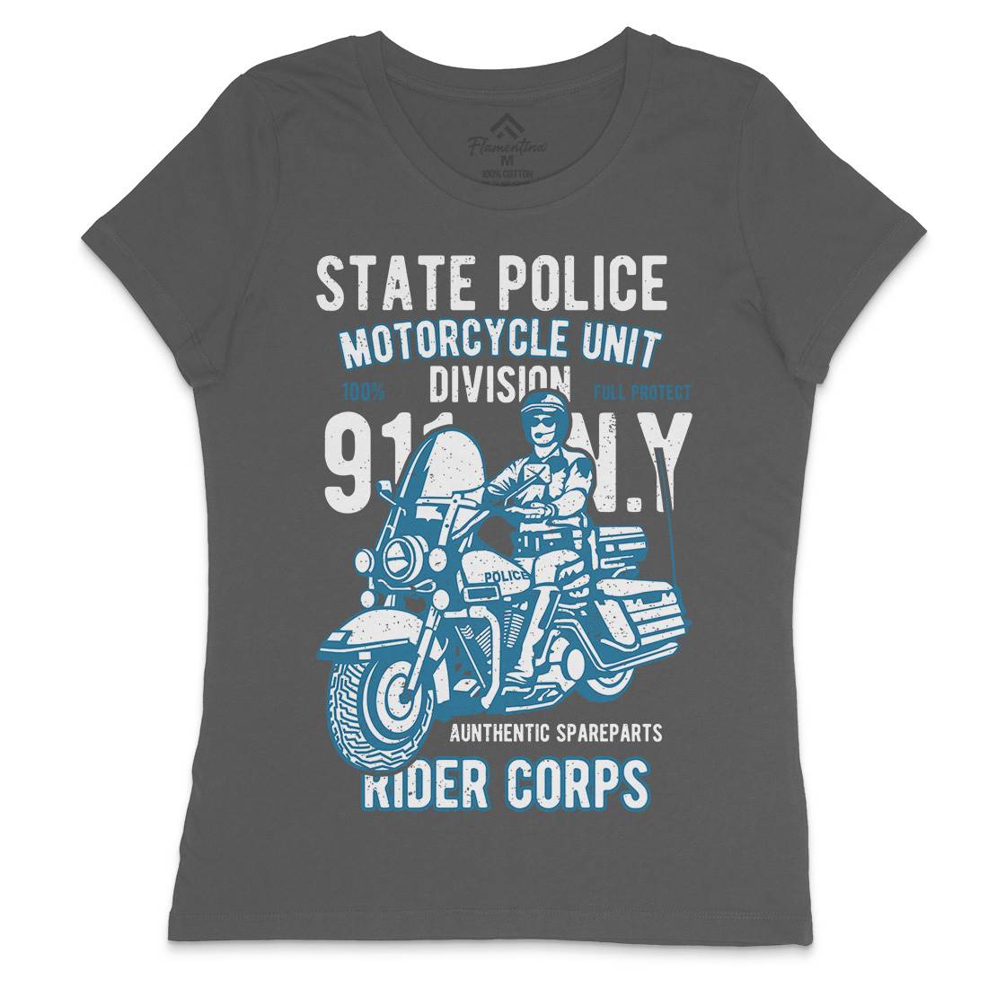 State Police Womens Crew Neck T-Shirt Army A765