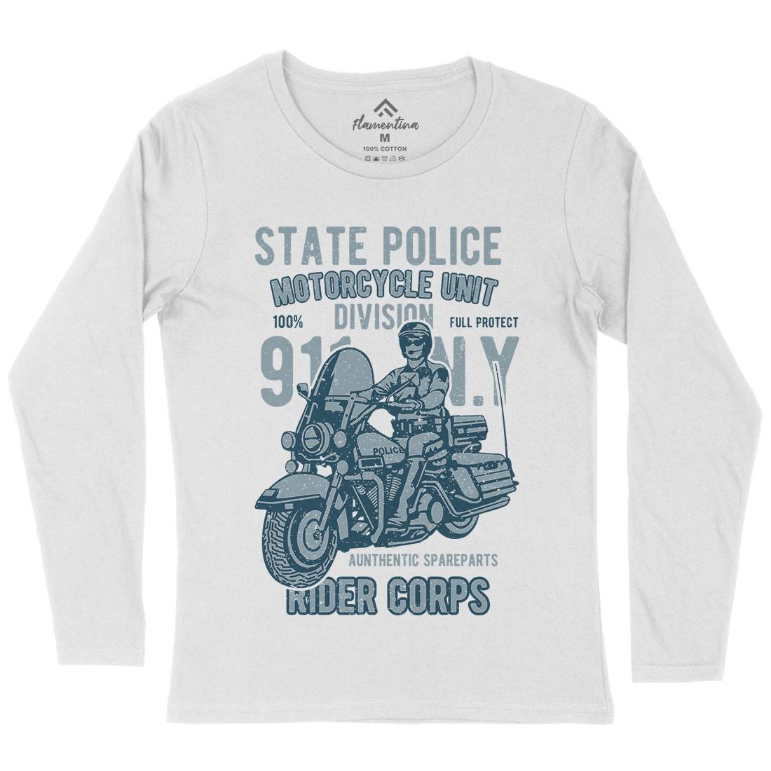 State Police Womens Long Sleeve T-Shirt Army A765