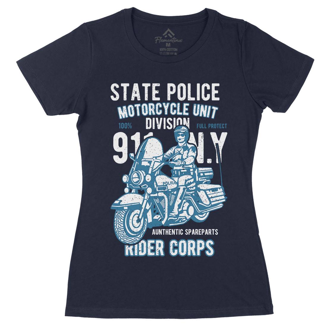 State Police Womens Organic Crew Neck T-Shirt Army A765