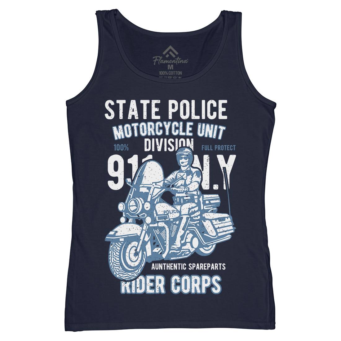 State Police Womens Organic Tank Top Vest Army A765