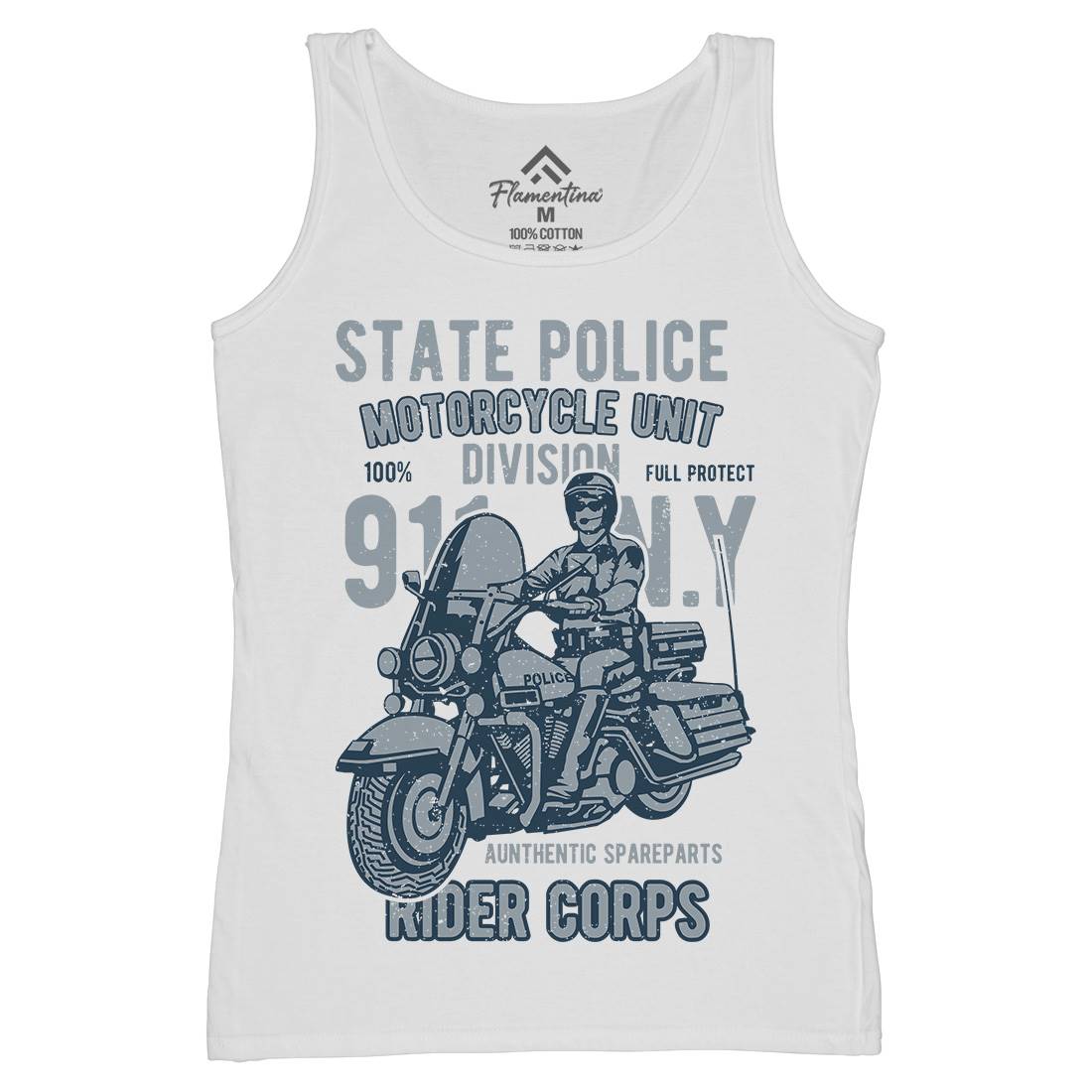 State Police Womens Organic Tank Top Vest Army A765