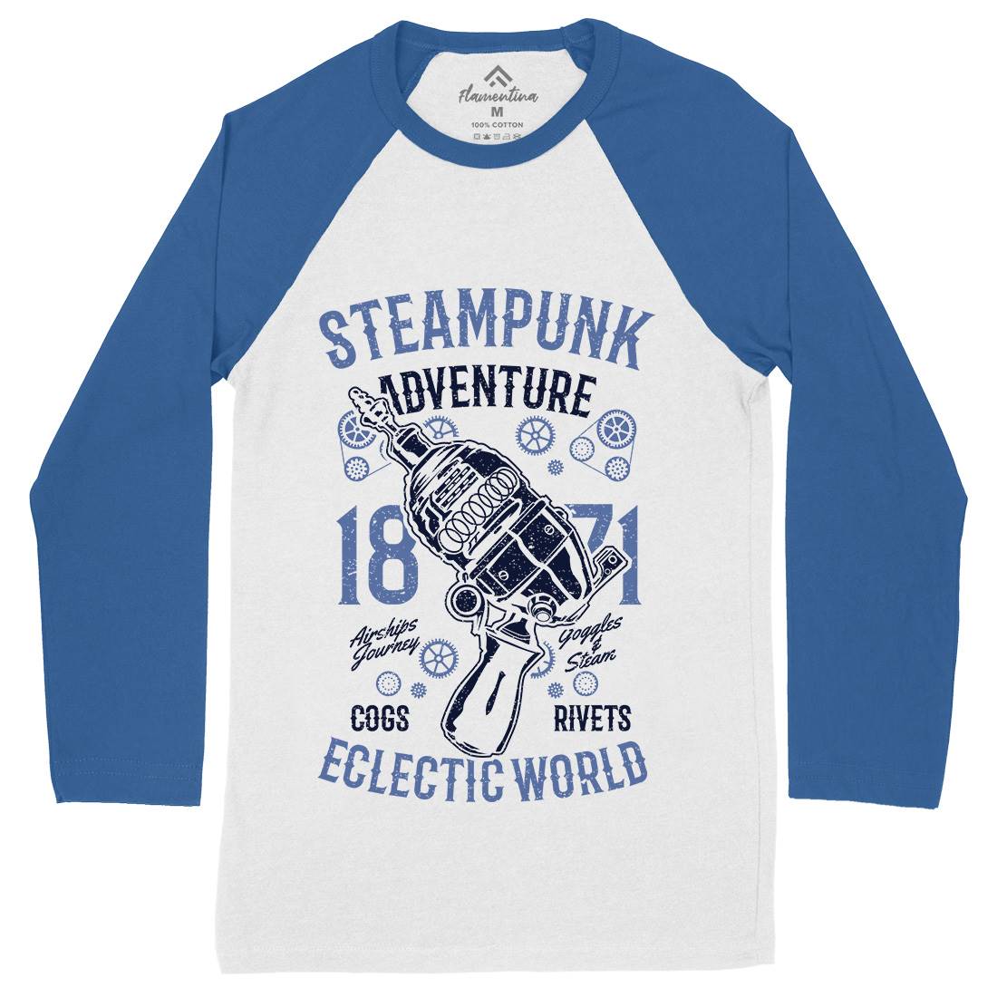 Adventure Mens Long Sleeve Baseball T-Shirt Steampunk A766