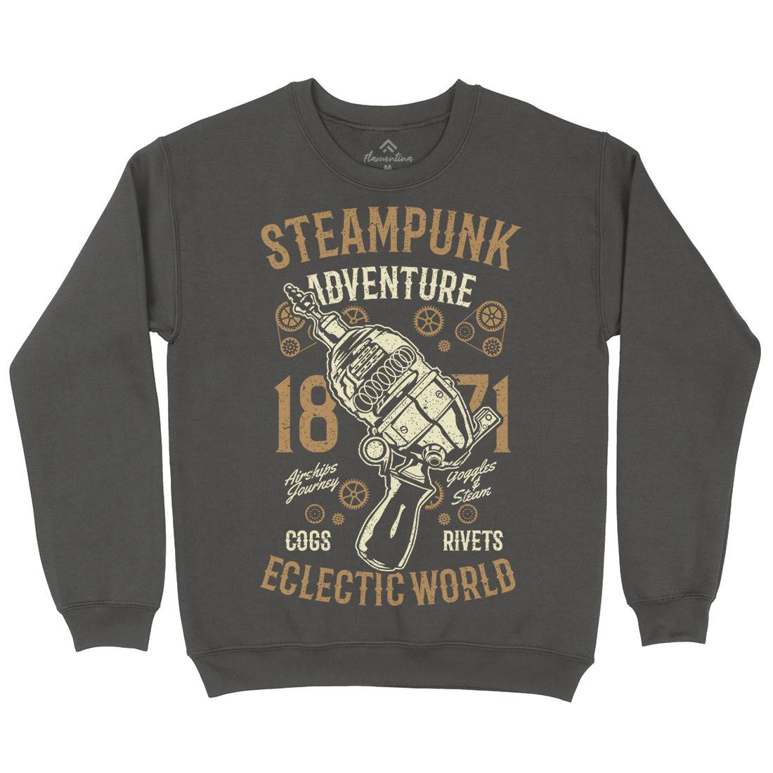 Adventure Mens Crew Neck Sweatshirt Steampunk A766