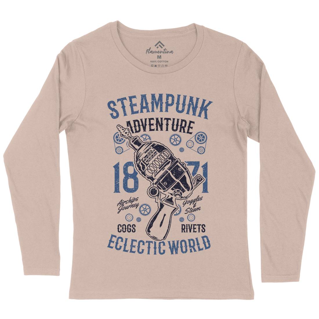 Adventure Womens Long Sleeve T-Shirt Steampunk A766