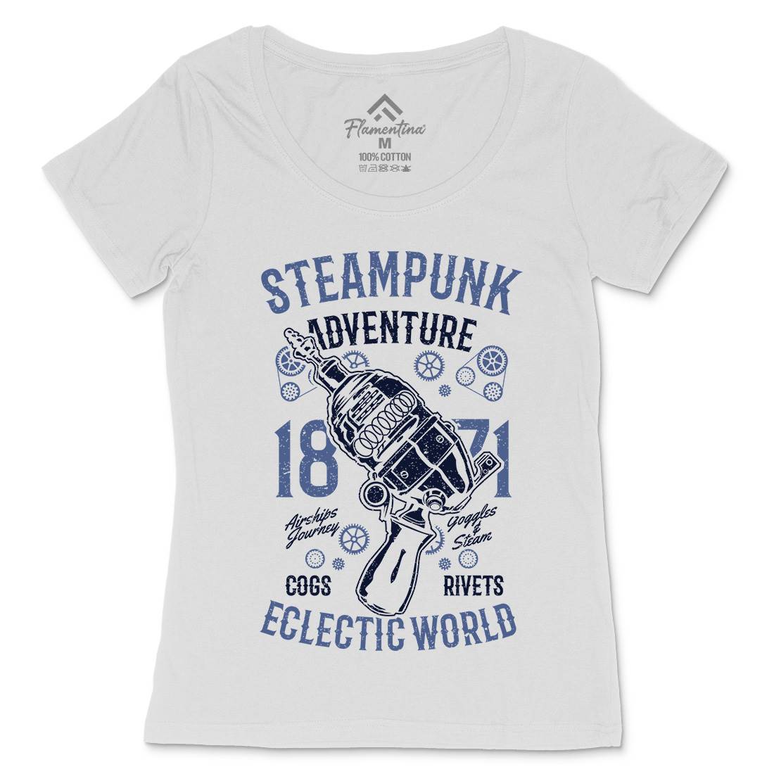 Adventure Womens Scoop Neck T-Shirt Steampunk A766