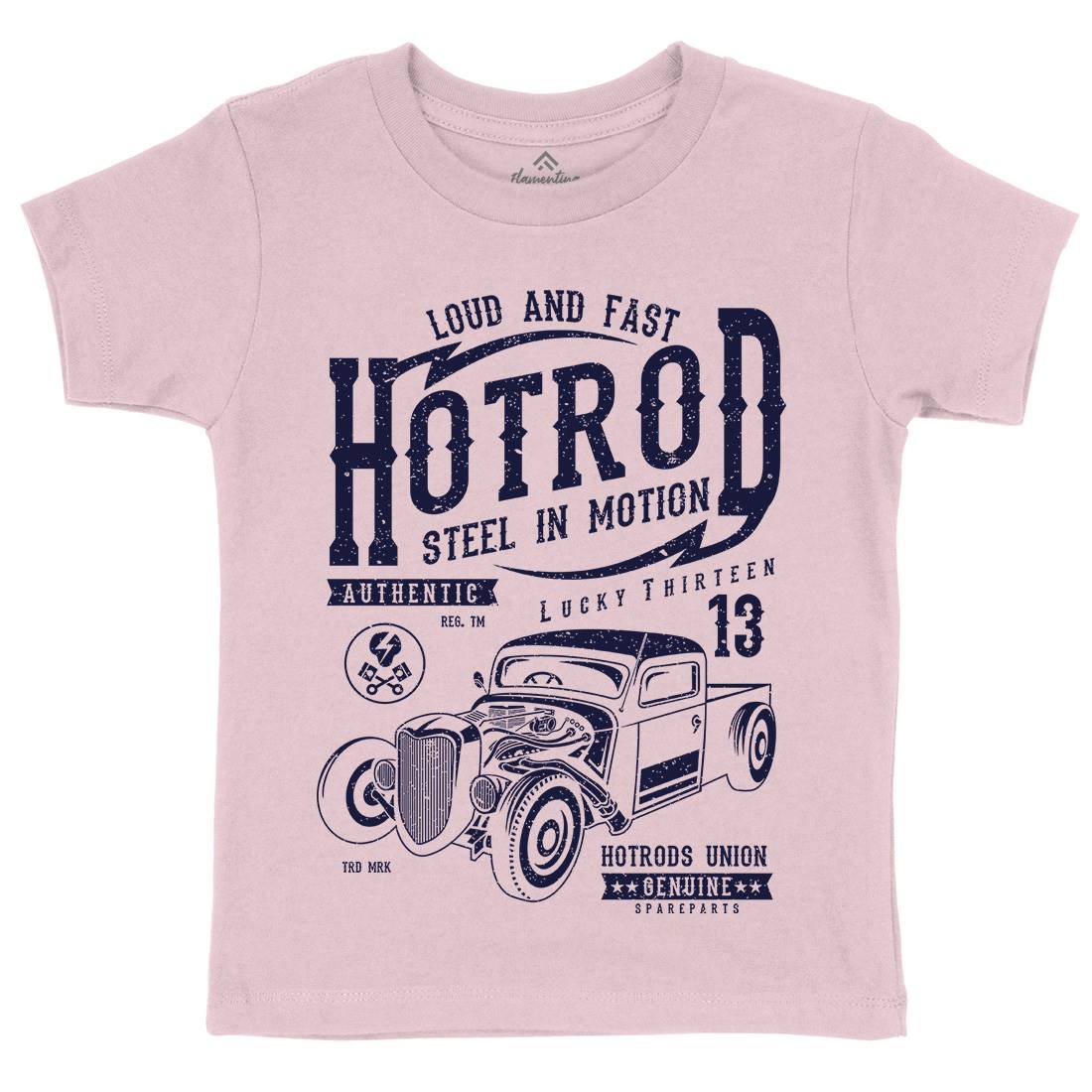 Steel In Motion Kids Organic Crew Neck T-Shirt Cars A767