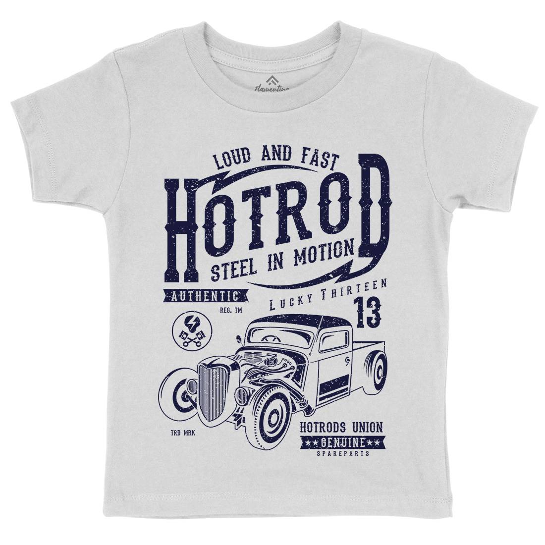 Steel In Motion Kids Organic Crew Neck T-Shirt Cars A767
