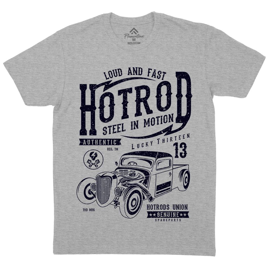 Steel In Motion Mens Crew Neck T-Shirt Cars A767