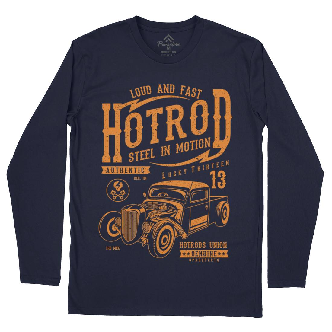 Steel In Motion Mens Long Sleeve T-Shirt Cars A767