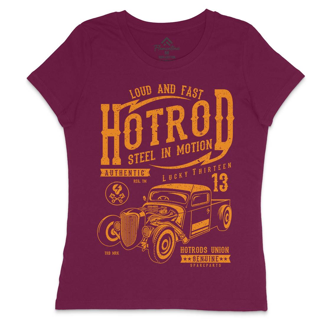 Steel In Motion Womens Crew Neck T-Shirt Cars A767