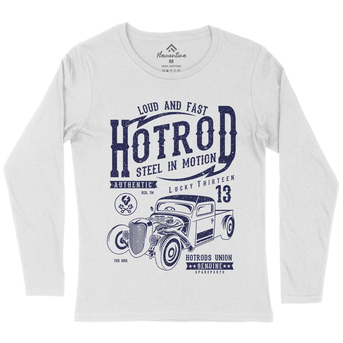 Steel In Motion Womens Long Sleeve T-Shirt Cars A767
